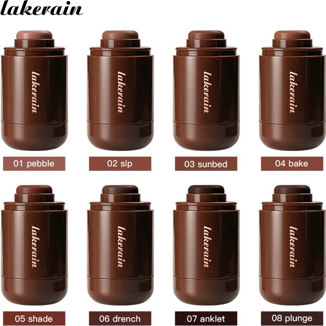 8 Shades Cream Bronze Contour Stick Long Lasting Hydrating Soft Smooth 3D Lightweight Buildable Cheek Sculpt Daily Face Makeup