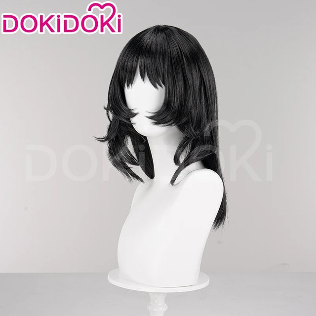 2025 enen IN STOCK Daisuke Game Mouthwashing DokiDoki Women Black Short Hair Anya Cosplay Free Wig Cap