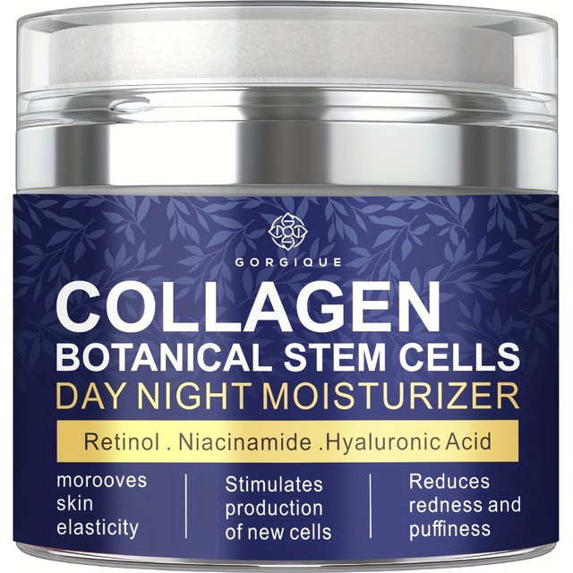 Collagen Face Cream with Airless Pump Collagen Botanical Stem Cells Cream for Skin with Retinol Niacinamide Hyaluronic Acid