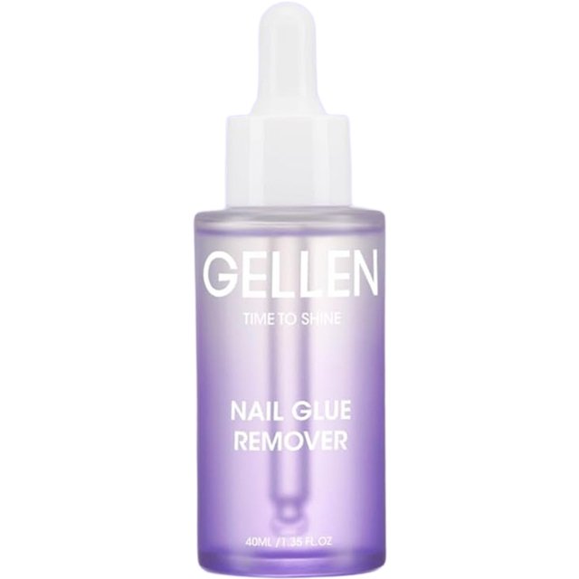 Nail Glue Remover 40ML for Press on Nails False Tips Non Acetone Gentle Nail Care Remover Supplies Solution Manicure Supply