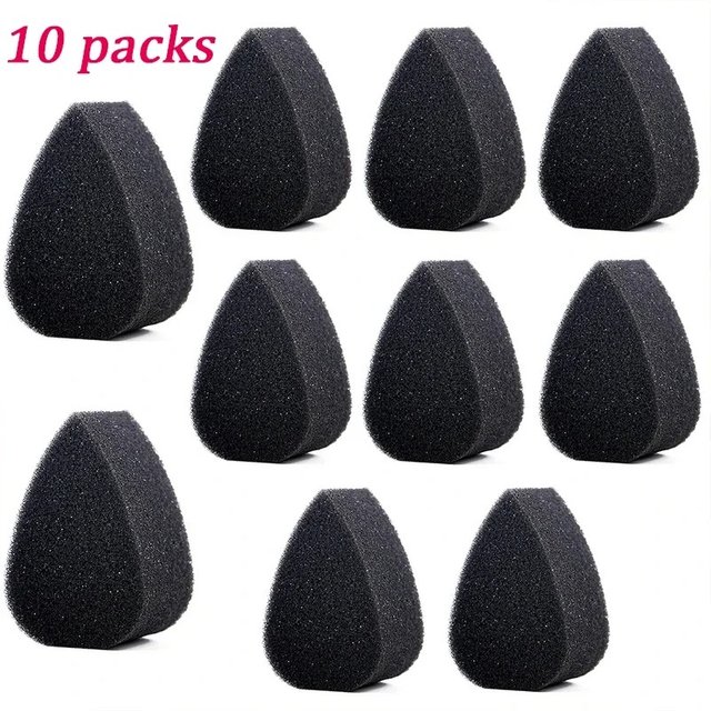 10-20pcs Facial Painting Sponge, Art Painting Sponge, Black Makeup Sponge Block, Water Droplet Semi-Circular Sponge