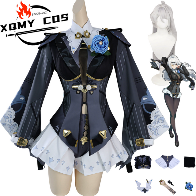 XqGame Zenless Zone zéro Yixuan Cosplay Costume fée d'encre Yi Xuan hauts Shorts uniforme perruque femme Sexy mascarade Costume