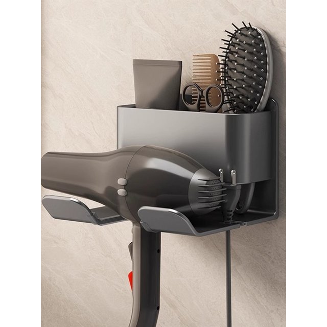 Hair Dryer Holder Wall Dryer Cradle Straightener Stand Hairdryer Organizer Box Toilet Blower Holder Shelf Bathroom Accessories