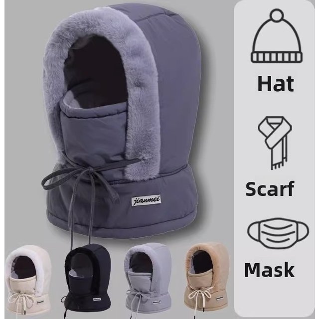 Guêtre de cou chaud pour moto d'hiver, coupe-vent, masque de sport de plein air, cagoule faciale en coton 3 en 1, bonnet de Protection du visage chaud