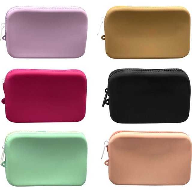 Small Square Silicone Cosmetic Storage Bag Large Capacity Travel Makeup Brush Holder Portable Cosmetic Waterproof Organizer