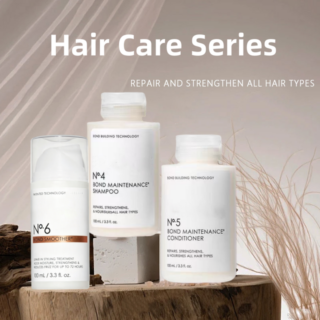 Hair Care Series No.3,4, 5, 6 Hair Mask,Shampoo,Bond Smoother,Conditioner To Clean,Hydrate & Control Frizz Repair Split Ends