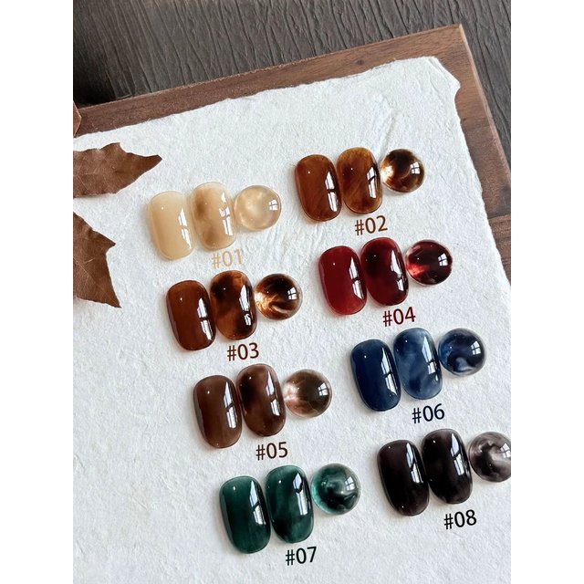 MIANEL 10ML Ink Dye Jelly Gel Nail Polish 2026 New Spring And Summer Maillard Tortoiseshell Amber Gel Nail Polish