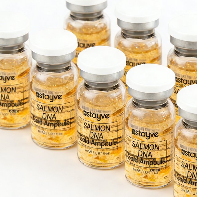Korea 8ml Salmon DNA Gold Ampoule Skin Booster Serum Kit Stayve BB Cream Glow Brightening Whitening Moisturizing Face SkinCare