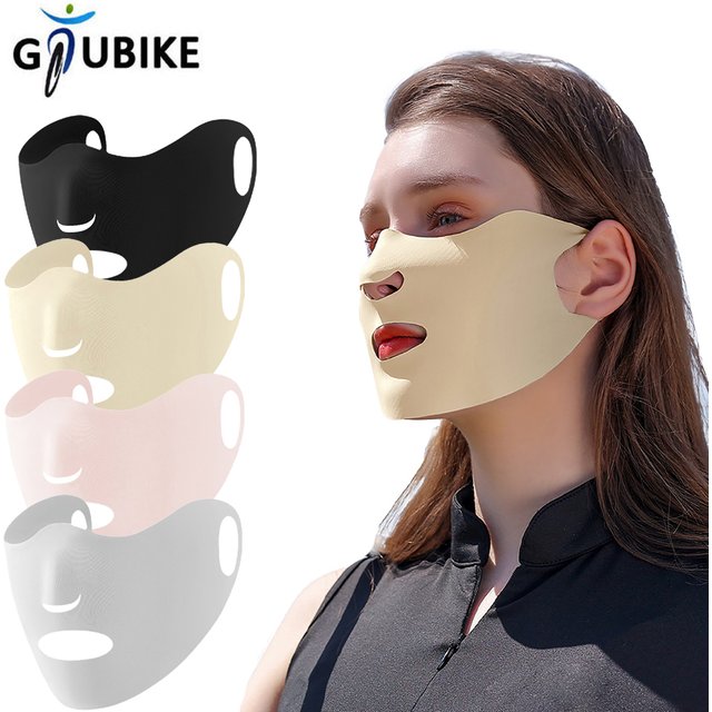 GTUBIKE Sunscreen Mask Outdoor Sports Cycling Breathable Washable Reusable Double Layer Ice Silk Mask Righing Hunting Hiking