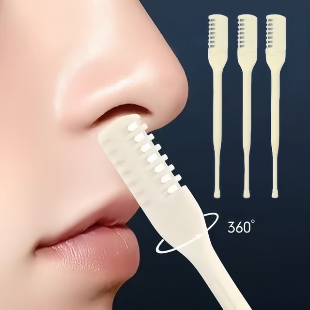 Multi 360° Nose Hair Trimmer 2 in 1 Design Can Be Used for Nose Hair Trimming Tail Can Be Used for Ear Cleaning Removal Scraper