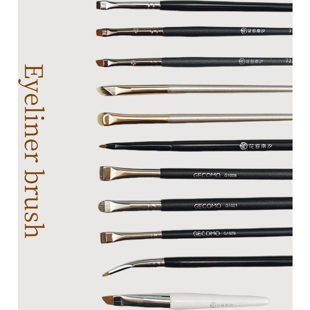 A24 Super Pointed Fine Sickle Eyeliner BrushFlat Head Rounded Angled Head Silhouette BrushEyelid Brush