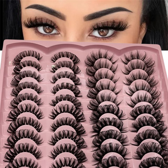 20 pairs Dramatic Volume 3D Faux False Eyelashes for Natural Looking Eyelash Extensions and Makeup