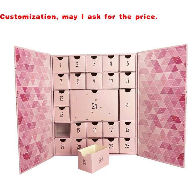 custom.Custom Advent Calendar Box Cosmetic Countdown Box 24 Drawers Makeup Advent Calendar Box Costume 24 Da
