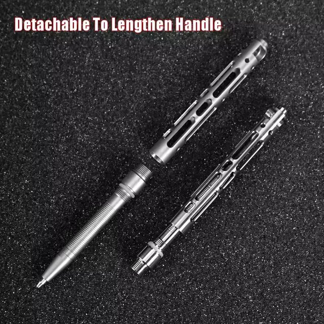 Stylo tactique miniature en titane TC4 portable, outil d'autodéfense EDC, porte-clés, stylo d'écriture pour les activités de plein air et les affaires