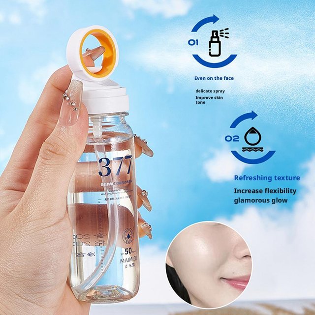 377 Brightening Sunscreen Spray SPF50+ PA++++,Multi-Protection Face & Body Mist,Water Resistant UV Shield for Daily Use