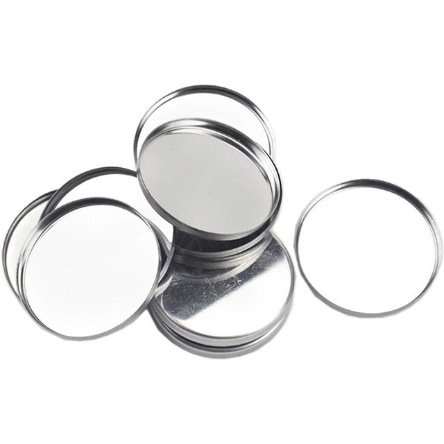 100Pcs Empty Round Metal Tin Palette Pans Round Metal Pans Cosmetic Eyeshadow Pans for Eyeshadow Palette Magnetic Makeup Palette
