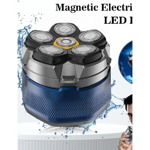 HOMEFISH Electric Head Shaver for Bald Men 6D Magnetic Razor Hair Trimmer LED Waterproof Face Hair Cutting