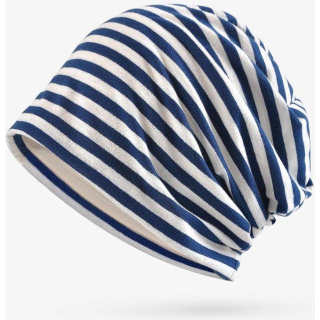 COKK Spring Summer Hats for women Men Unisex Stripe Beanie Bonnet Femme Sunscreen Breathable Retro Baggy Cap Headwrap Headdress