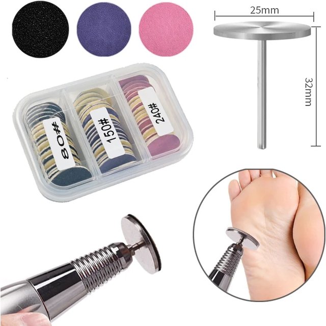 Foot File Rasps Callus Feet Dead Skin Care Remover Replaceable Sandpaper Disc Electric Rotating Pedicure Foot Care Tool