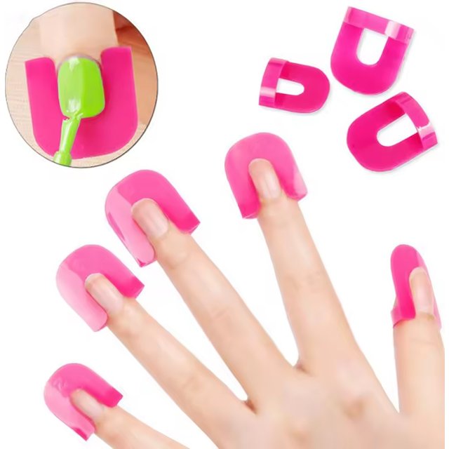 26Pcs Shape Nail Polish Protector for Nail Painting Cuticle Protector Tape Nail Guards Spill Proof Stickers Bagged