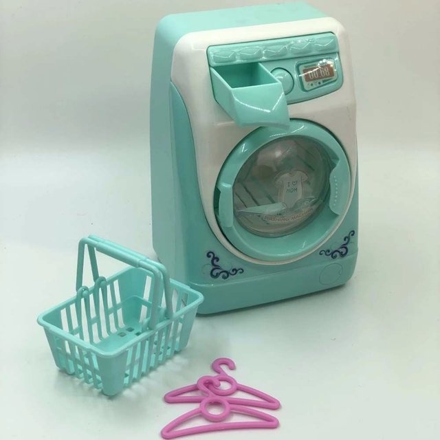 Model Makeup Brush Cleaner Mini Furniture Filling Water Mini Electric Washing Machine Simulation Washing Machine