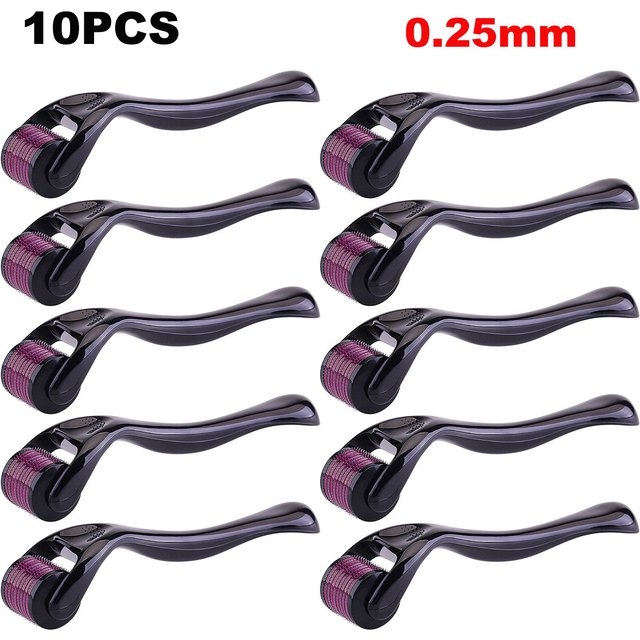 2/5/10PCS Wholesale Black Red 540 Needles for Facial Body Hair Growth Derma Roller for Skin Beard Needle Micro Face Roll Tool