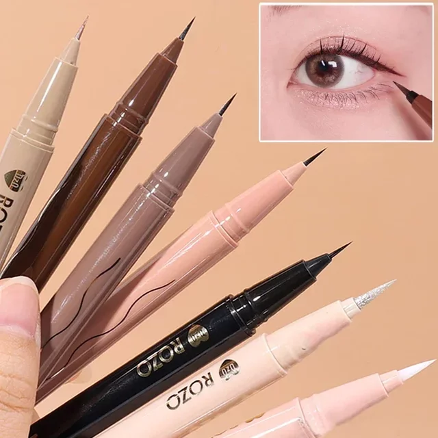 7-Farben-Matt-Glitzer-Eyeliner-Stift, wasserdicht, Diamant, Champagner, Gold, erhellt liegende Seidenraupe, Textmarker, Eyeliner, Augen-Make-up