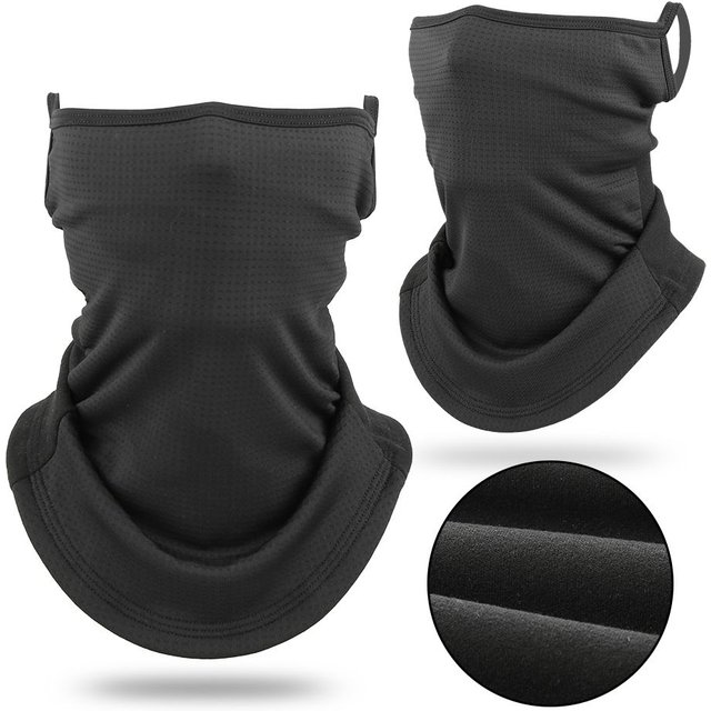 1/2PCS Winter Warm Bandana Half Face Mask Hang-Ear Neck Warmer Gaiter Tube Scarf Windproof Ski Fishing Neckerchief Headband Men