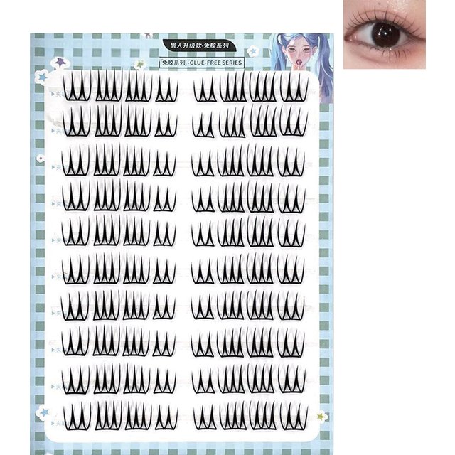 10/30 Rows False Eyelash U shaped Individual Clusters Lashes Natural Self Adhesive Reusable Eyelashes Koreasn Eye Lash Makeup