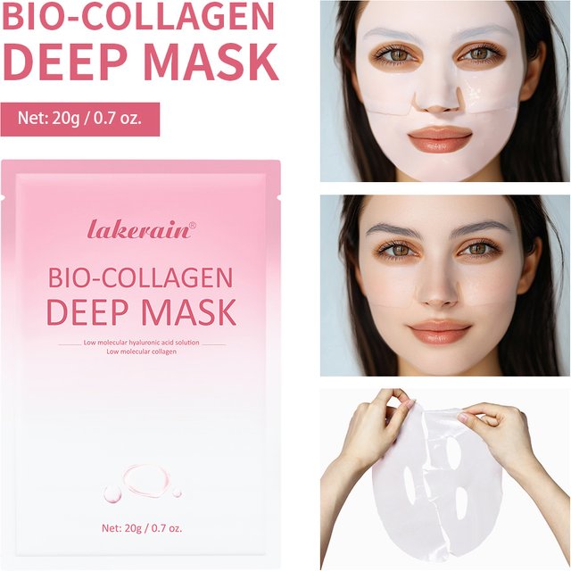 Lakerain Bio-Collagen Sleeping Mask Facial Skin Care Hydrating Moisturizing Patch Mask Moisturizing Peel-Off Mask Single Sheet