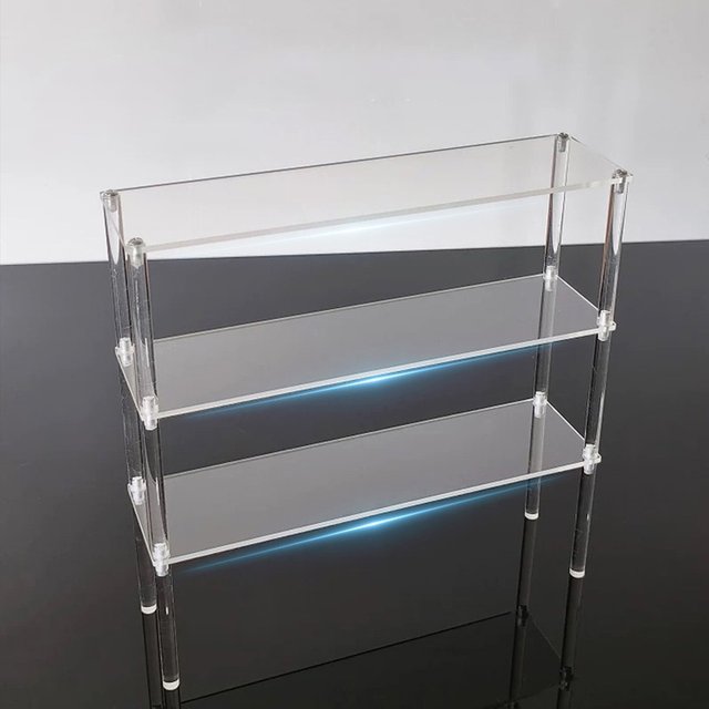 Vertical Clear Acrylic Display Stand for Blind Box Toys, Car Model, Desktop Holder, 1-4 Tier Storage Shelf for Jewelry, Perfume