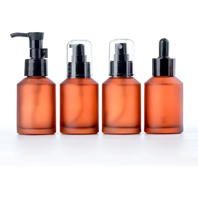 Flacon pulvérisateur de parfum vide en verre marron, 15ml-100ml, atomiseur à brume Fine, rechargeable, flacon pour huile essentielle et cosmétique, 1 pièce