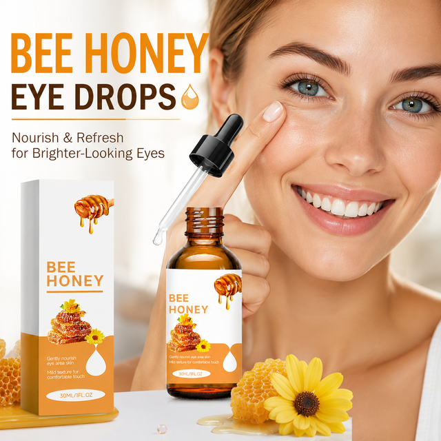 Bee Honey Eye Serum Natural Hydration Formula Repair Eyes Area Fine Lines Reduce Dark Circles Gentle Nourish Eye Skin Care Drops
