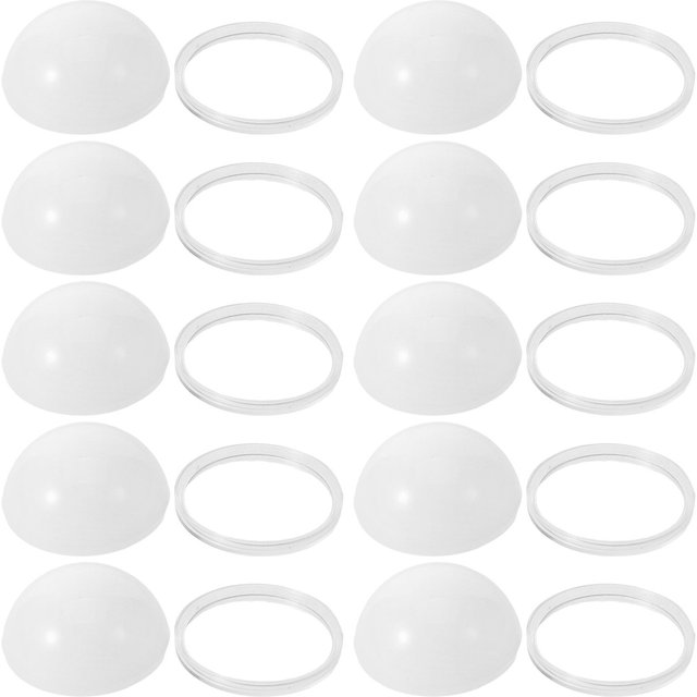 10Pcs LED Bulb Cover Half Sphere 48Mm Clear Transparent Vanity Light Shade Makeup Mirror Lamp Replacement Accessories