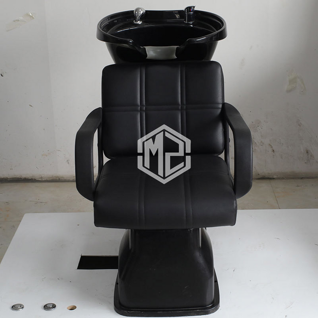 Zhongsibo Foshan Factory Modern Black Hair Salon Shampoo Sink With Chair