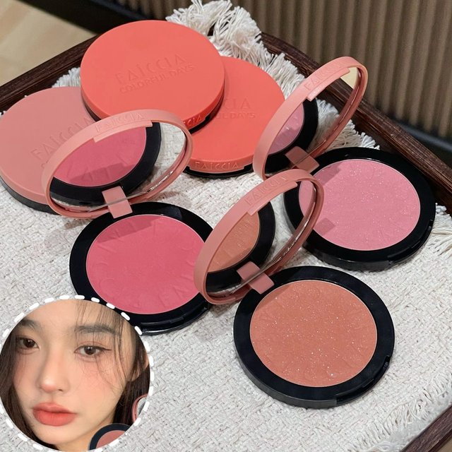 Faiccia Drunk Natural Blush Soft Rosy Flush Fine Powder Long Lasting Daily Girly Face Makeup