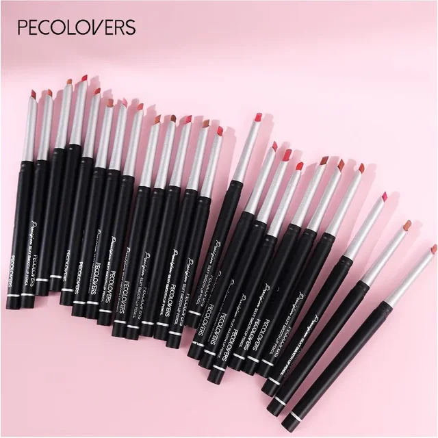 Dual-Purpose Velvety Lip Liner &Eyeliner Waterproof Sweatproof Easy Glide Nude Makeup Pencil Longlasting Makeup Tool