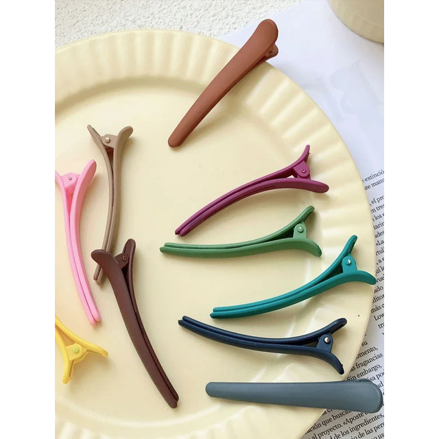 4Pcs/Set Duckbill Clip Candy Colors Hairdressing DIY Hairpins Plastic Hair Care Hair Clamps Styling Tools Professional Salon