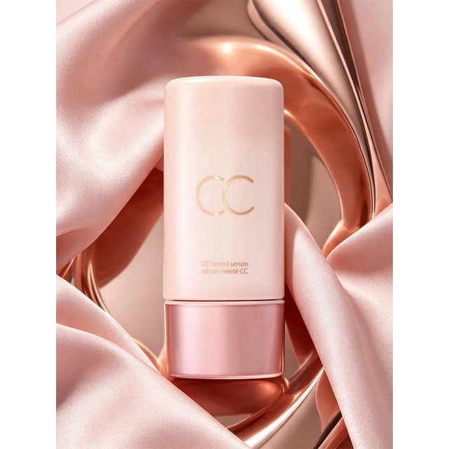 CC Tinted Serum Cream Natural Glow Hydrating Color Correcting Liquid Foundation Makeup 55ml Full Coverage Face Base