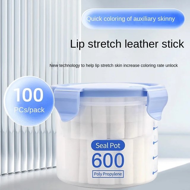 100Pcs Disposable Lip Embroidery Skin Stretching Cotton Sticks With Box Permanent Makeup Lip Tattoo Blush Recovery PMU Tools
