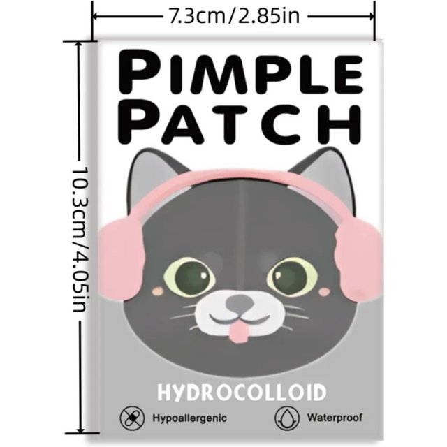 600pieces of cartoon cat acne patches, facial acne patches, concealer acne patches, and pimples patches. Ultra-thin and breathab