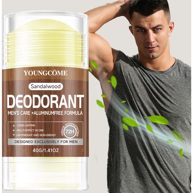 Sandalwood Men's Deodorant Anti Sweating Keep Drying Lasting Fragrance Remove Armpit Odor Underarm Refresh Sticks Fade Body Odor