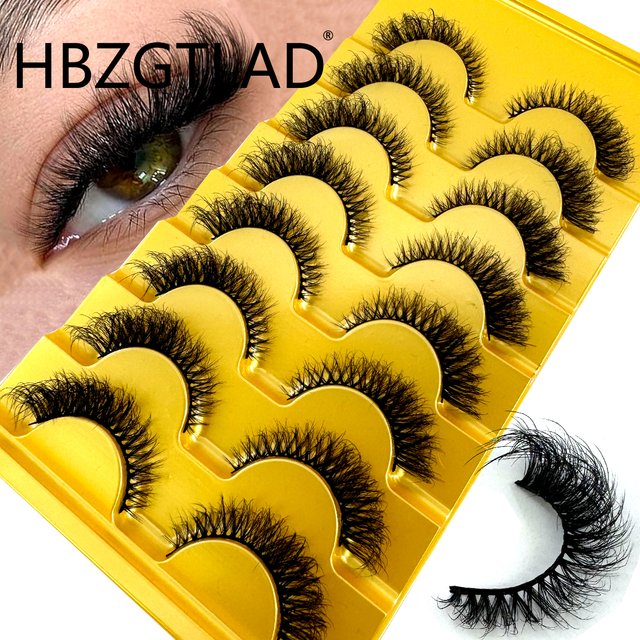 HBZGTLAD 8/10 Pairs Faux Mink False Eyelashes Natural Long Makeup 3d Mink Lashes Extension Eyelashes Short Mink Lashes eyelashes