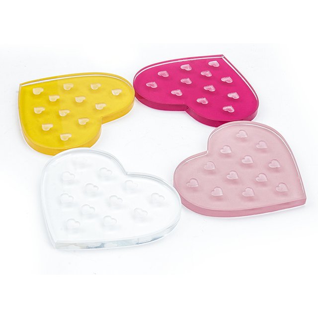 Eyelash Extension Pallet False Eyelashes Stand Holder Crystal Glass Heart Shaped Transparent Glue Tray Lash Lifting Makeup Tools