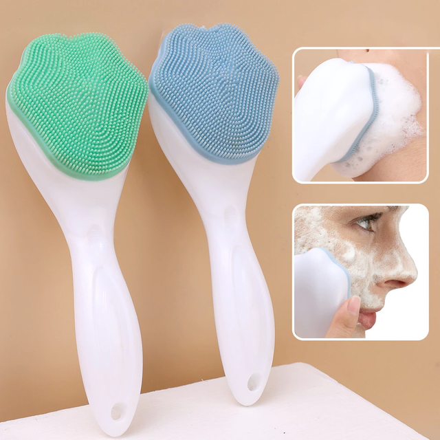 Silicone Cleaning Facial Washing Brush Face Cleanser Blackhead Removing Makeup Tool dense adhesive dot brush head Facial Brushes