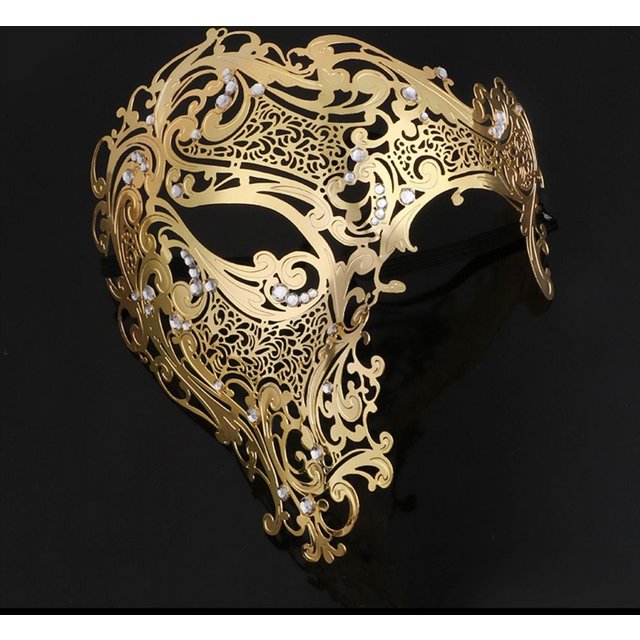 Masque de danse en métal demi-visage Sexy, mascarade de fête, masque d'art en fer, Patch pour les yeux de princesse, décoration d'événement Cosplay pour adultes, 2026