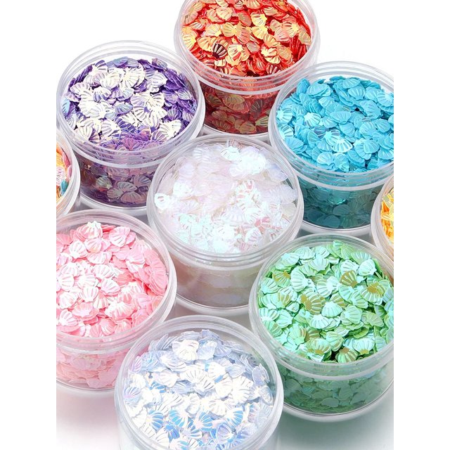 30g/lot PVC Irregular Colorful Mini Shell Glitter Paper Powder Nail Polish Sequins For DIY Nail Art Party Clothes Decoration