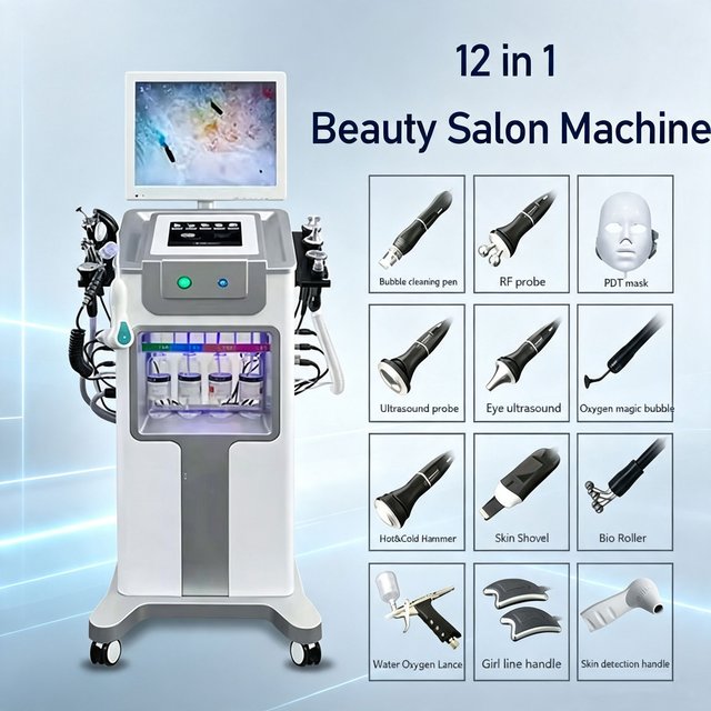 12 in 1 hydrogen Oxygen Bubble Skin Management Facial Mask Machine Skin Analysis Skin Regeneration Deep Cleaning Salon