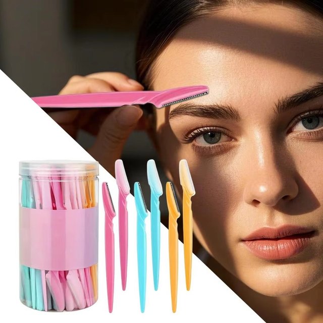 20pcs Eyebrow Trimmer Makeup Beauty Tools Safe Eye Brow Razor Face Body Hair Removal Shaver Blades Woman Eyebrows Shaping Knife