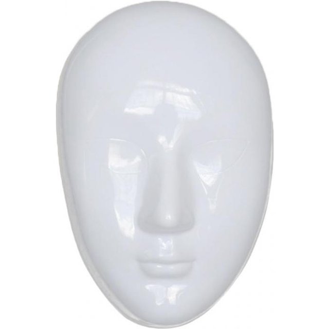 Plain Face Masks Plastic Blank Masks White Lightweight Craft Mask for Cosplay Painting and Party Art
